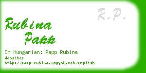 rubina papp business card